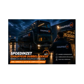 Dubbeldekker chauffeur met spoed inhuren